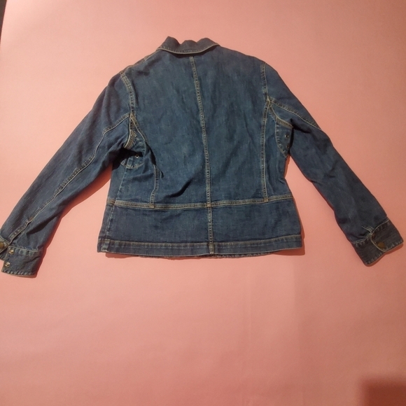 Vintage 1990s 90s Jean Jacket Snaps Jones New York - Picture 6 of 10